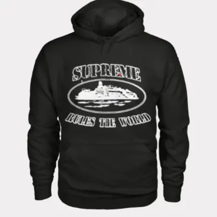 Corteiz X Supreme Hoodie Schwarz