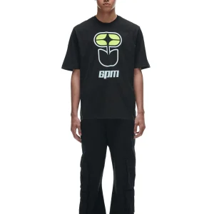 6pm Flower Tshirt Black