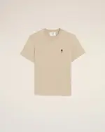 AMI Paris Beige Ami De Coeur Cotton T-Shirt