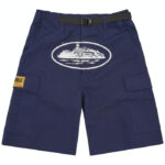 Corteiz Alcatraz Cargo Shorts in Navy