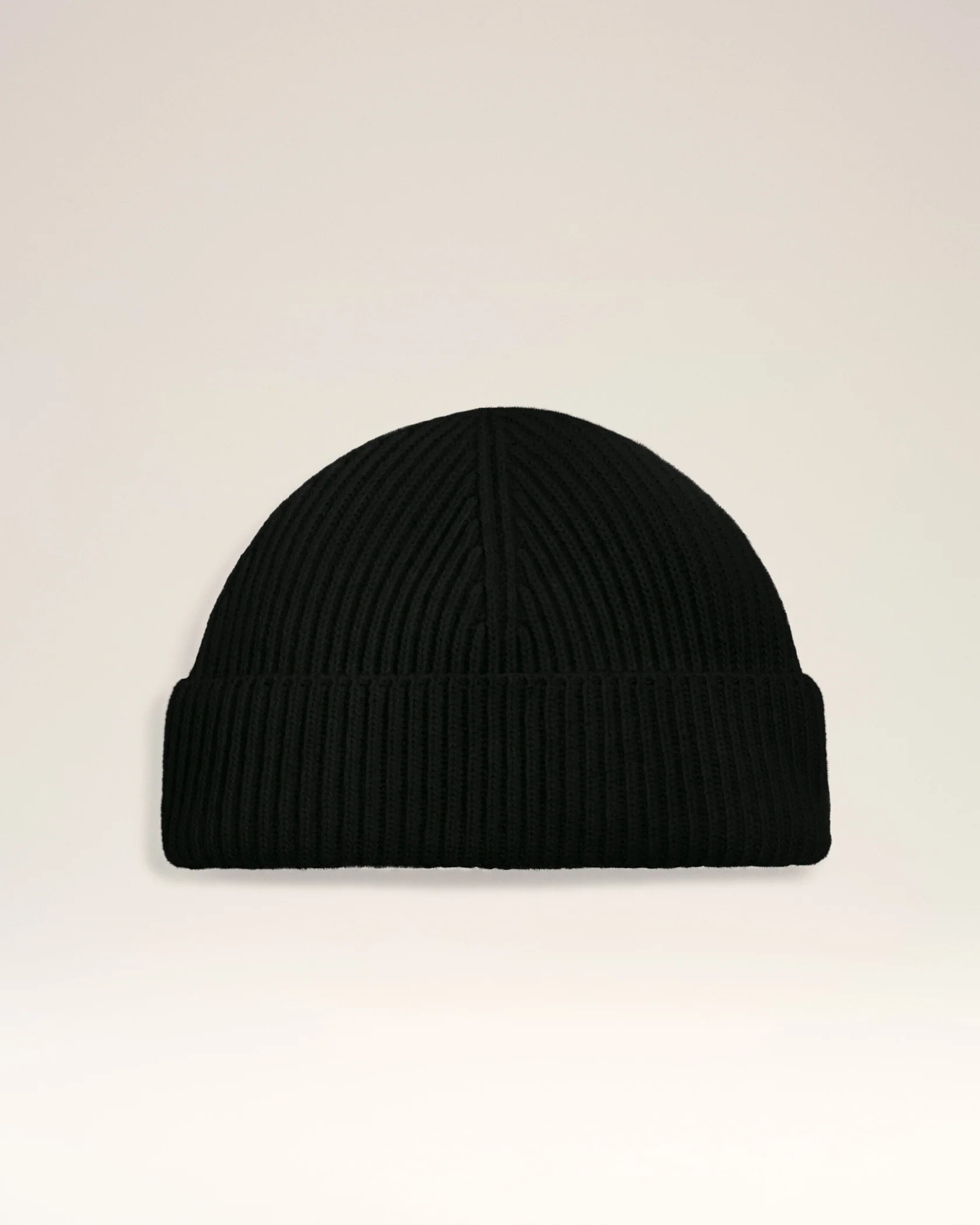 Black Wool Ami Leather Label Beanie Black Wool Ami Leather Label Beanie
