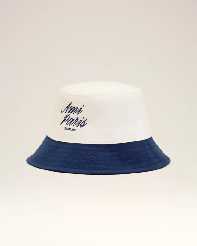 Blue And White Cotton Ami Paris Hat
