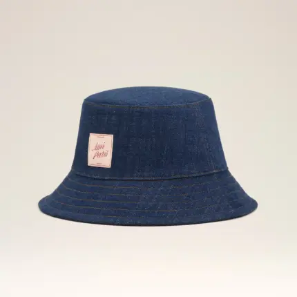 Blue Denim Cotton Ami Paris Heritage Patch Hat